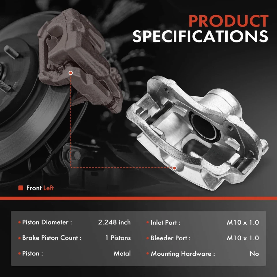 Pinza de freno de disco con soporte para Kia Spectra 2004-09 Spectra5 05-09 delantera izquierda Foto 2 de 4