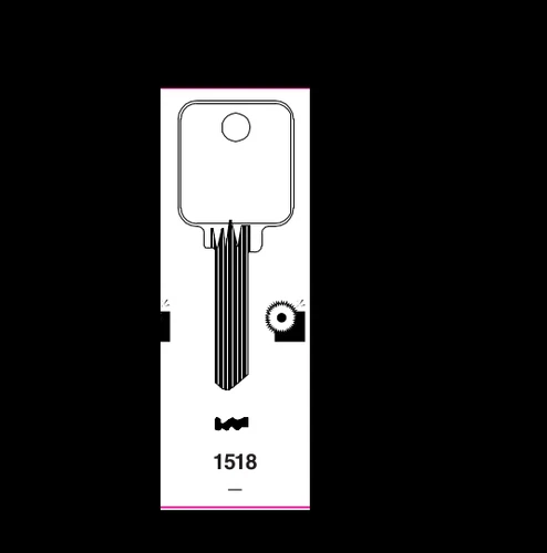 TWO KEY BLANKS FIT MEDECO LOCKS #1518 NICKEL SILVER LEVEL 3 5-PIN image 2