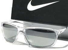 NEW NIKE ADRENALINE Clear Grey MAX Optics Silver Mirror Lens Sunglass EV1112 900