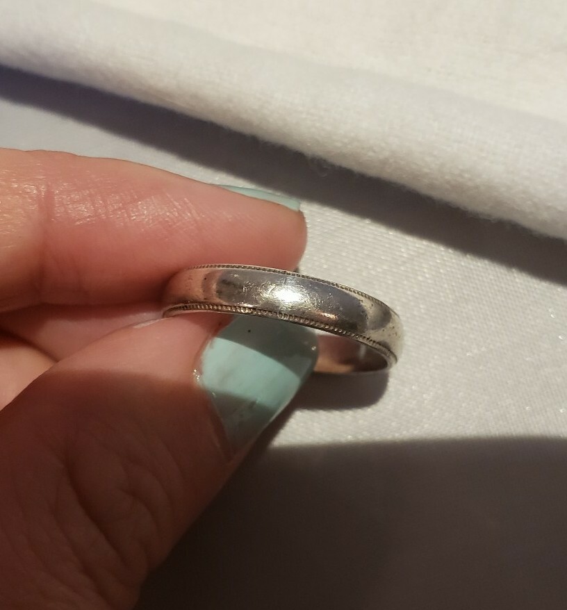 Solid Sterling Silver Classic Half-round Wedding … - image 6