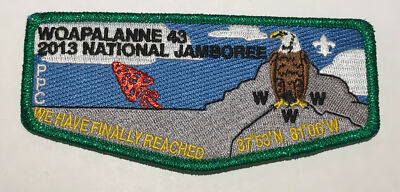 OA Lodge 43 Woapalanne Flap  2013 Jamboree  Mint TK1