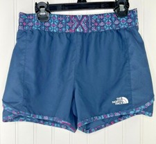 The North Face Girls Flash Dry Shorts Medium 10/12 Swim Water Sports Navy Blue