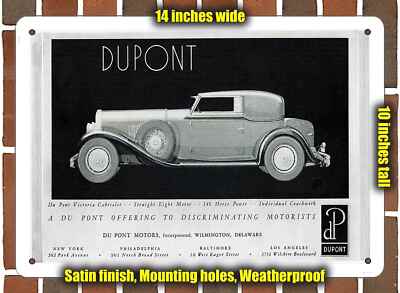 Metal Sign - 1930 Du Pont Victoria Cabriolet - 10x14 inches