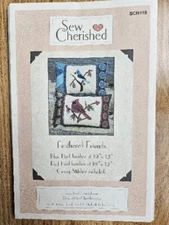 Sew Cherished FEATHERED FRIENDS Applique Bird Pillows New Uncut 2014