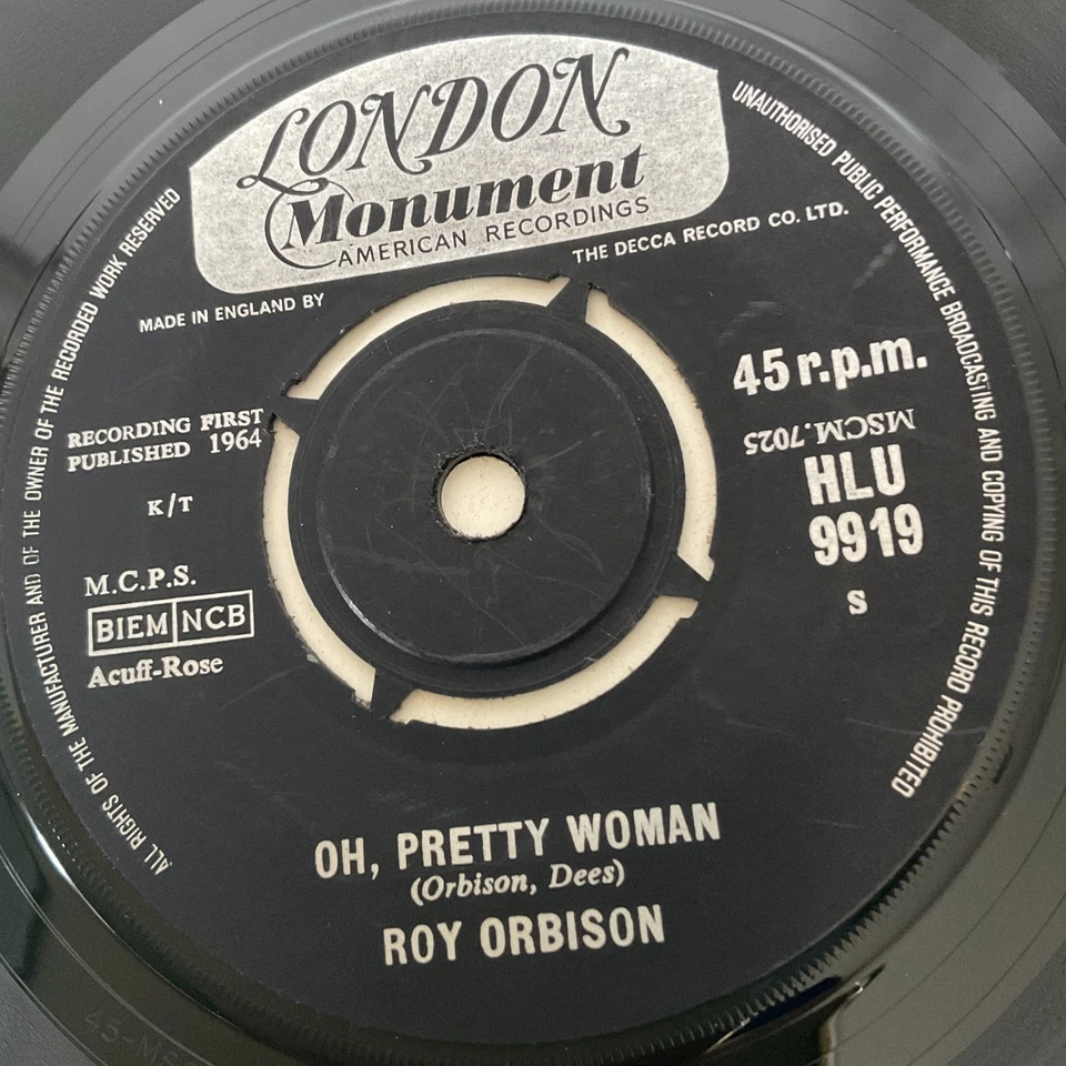Roy Orbison - Oh Pretty Woman / Yo Te Amo Maria 7" Single 1964 London EX - Image 4 of 4