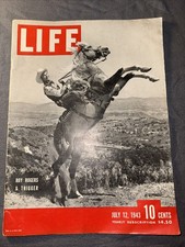 Life Magazine July 12 1943 Roy Rogers & Trigger WwII Articles. 113 Pages History