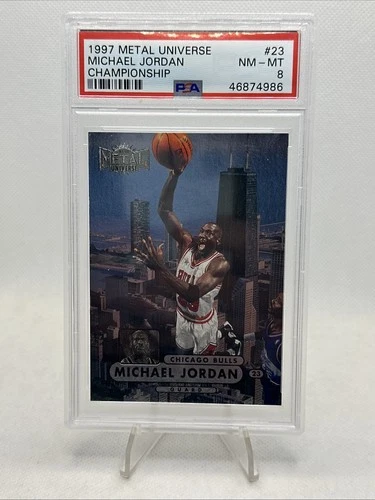 1997 Metal Universe #23 Michael Jordan (Championship) (PSA 8)