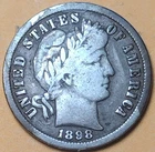 1898-S Barber Dime.  Better Date