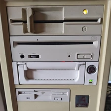 IBM Sankyo 70326 White 5.25” 360K Floppy PC Yellow LED Disk Drive TESTED READ 