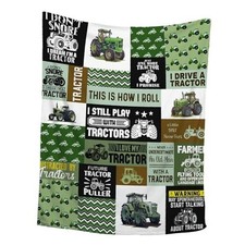Tractor Blanket Farm Harvester Blankets,Tractor 50"x60"for Teens Farm Tractor