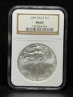 NGC MS69 2004 American Silver Eagle One Dollar Silver Coin -168