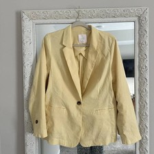 Lauren Conrad Soft Yellow Lightweight One Button Blazer Size US XL