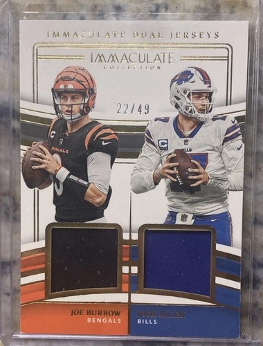 2023 Immaculate Dual Jersey Joe Burrow Josh Allen 22/49!