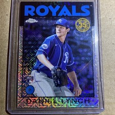 Topps 2021 Chrome Daniel Lynch #86C-50 Mojo Kansas City Royals Rookie Card. rookie card picture