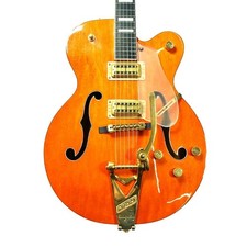 Chitarra elettrica Gretsch 6120 Hollow Body arancione anni 90 made in Japan con custodia