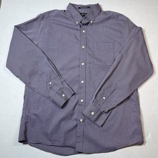 Eddie Bauer Mens Long Sleeve Wrinkle Free Classic Fit Button Down Shirt Size L