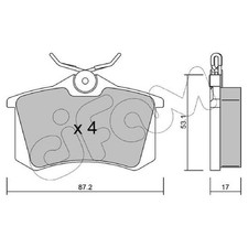 Satz Bremsbeläge Bremsklötze hinten für Peugeot 307 3A/C 3E CC 3B SW 3H | 246