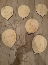 Baby Monthly Milestone Hot Air Balloon Wood Set For Photos