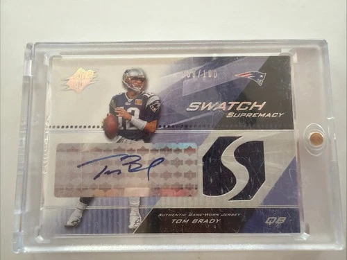 Tom Brady 2004 Upper Deck SPX Swatch Supremacy Auto Jersey Relic Card 50/100 SWA