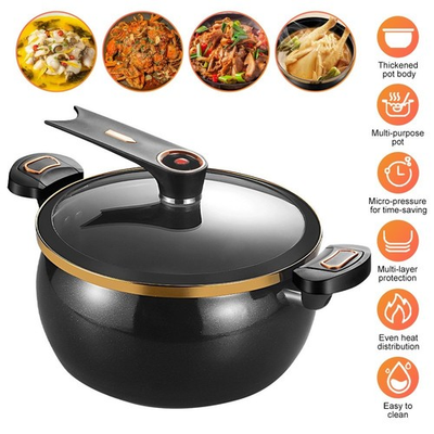 #ad 8L Non Stick Micro Pressure Cooker Multi Function Micro Pressure Cooking Pot NEW $27.54