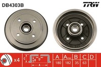 2X Bremstrommel TRW DB4303B FüR Wagon H00 Opel Suzuki Agila 12V F68 16V MA Alto