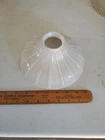 Antique Opalescent Milk Glass Shade Pendant Light Umbrella Industrial Style 7”