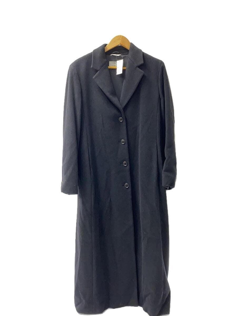 ALTRA MAX MARA ALTRO CAPPOTTO LUNGO 38 LANA NERO SPALLINE PORTAOGGETTI NO ODORE