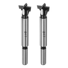 2-Pack Forstner Drill Bit, 21/32" (17mm) Tip Round Shank Hinge Cutter
