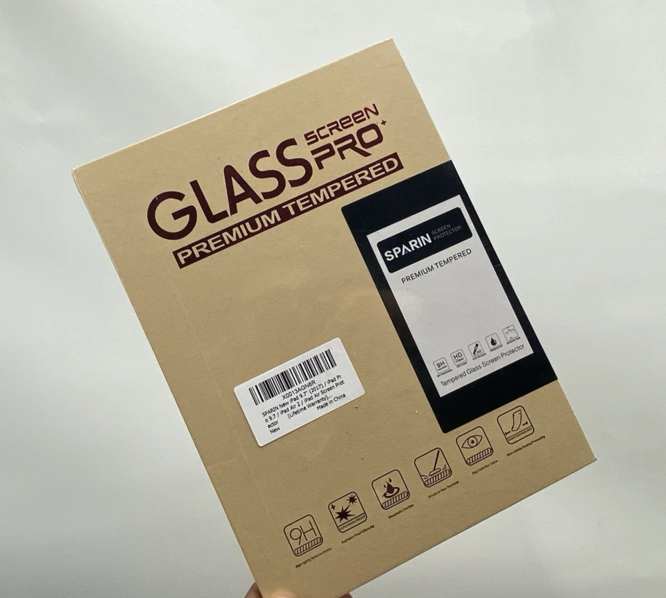 Lot of 21 SPARIN iPad 9.7" Screen Protector, New, Tempered Glass, HD Clear - Image 3 of 4