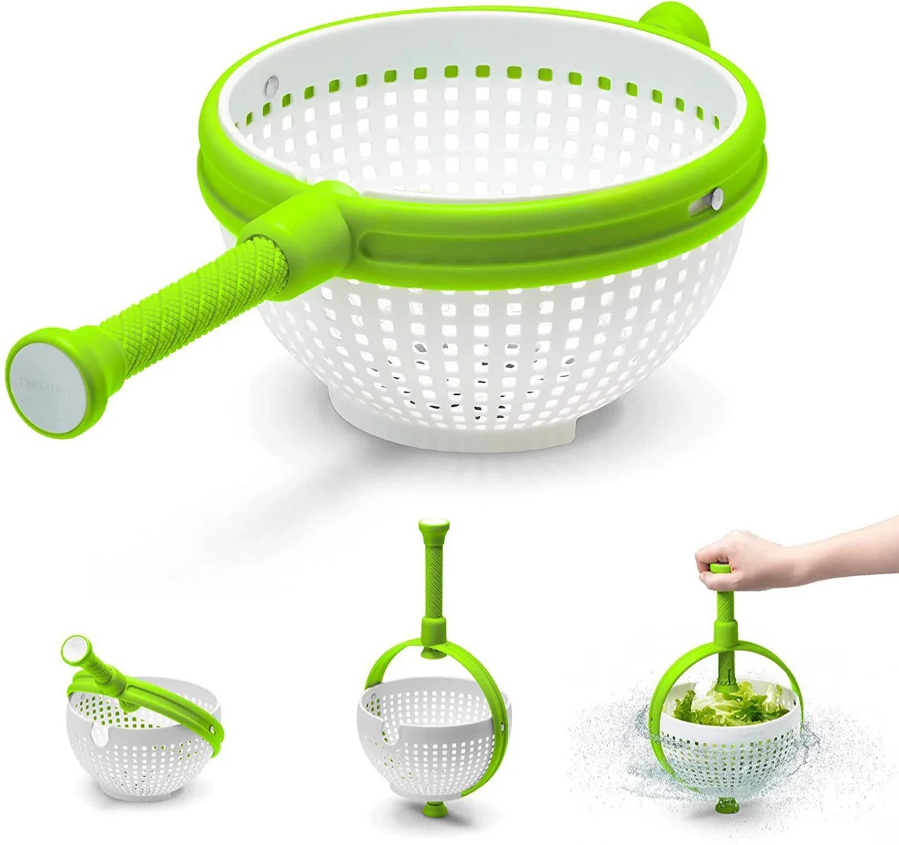 Press-and-Spin Salad Spinner