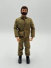 1970's GI Joe Man Of Action Figure Scar Face Brown Flocked Hair Blue Eyes