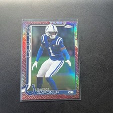 Sauce Gardner, TOPPS CHROME NFL Indianapolis Colts Red Leather Parallel, 242