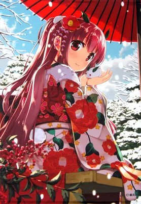 Fujima Takuya Snow Rabbit B2 Wandteppich Wandbehang