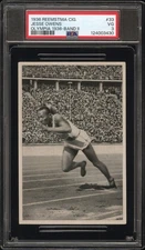 JESSE OWENS 1936 Reemtsma Olympia Band II Tobacco #33 Rookie RC PSA 4 VG-EX