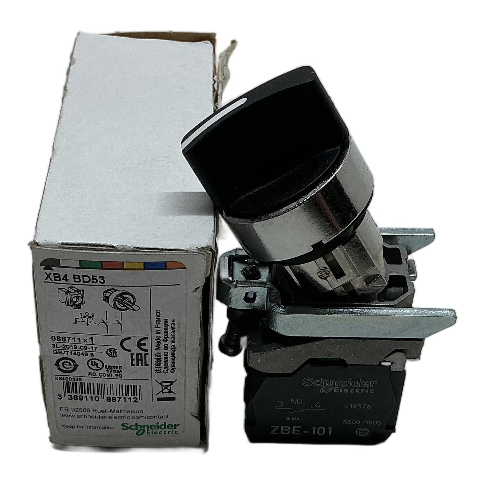 XB4 BD53 SCHNEIDER ELECTRIC, Schneider Electric Selettore 3 Posizioni XB4 BD5...