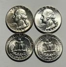 $1 FV - 4 X Washington Silver Quarters - 90% Silver