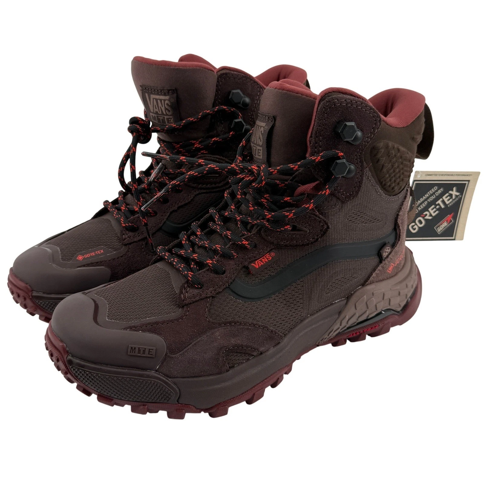 Vans Crestline GORE-TEX MTE Hiking Boots Men 6.5/Women 8 Bitter Chocolate Brown