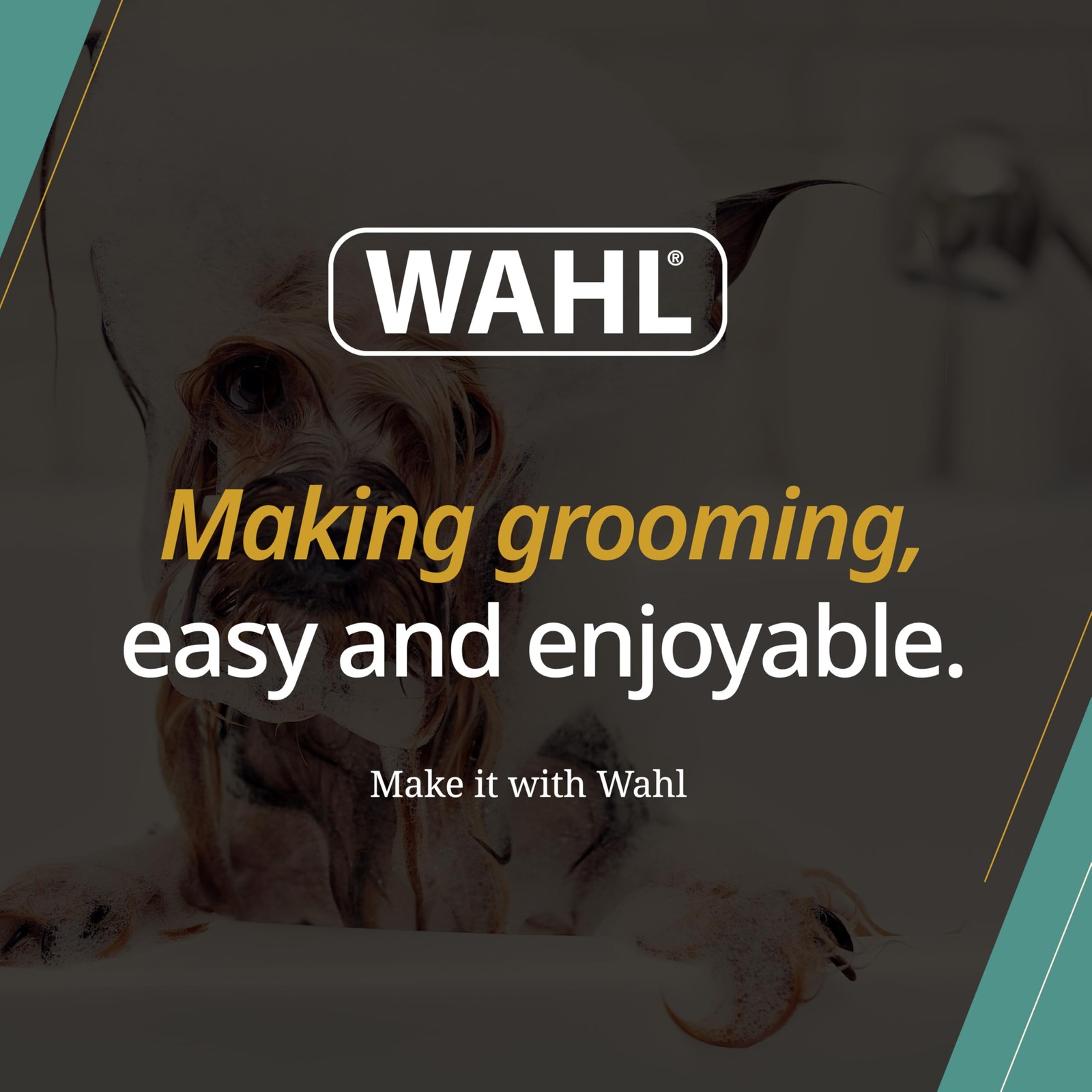 Wahl No Rinse Waterless Shampoo Oatmeal Conditioner for Sensitive Skin Pets