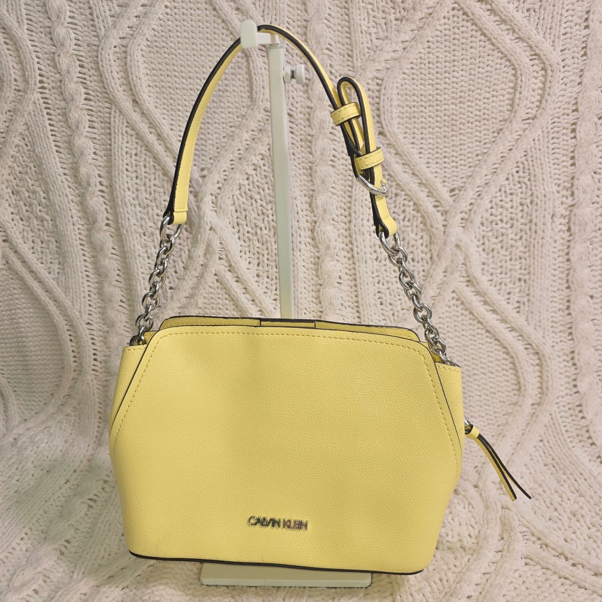 Calvin Klein Leather Exterior Yellow Bags & Handbags for Women for 