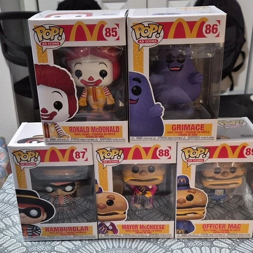Funko Pop! Vinyl Figures Set Ad Icons McDonald's Series 1 Ronald McDonald #85-89