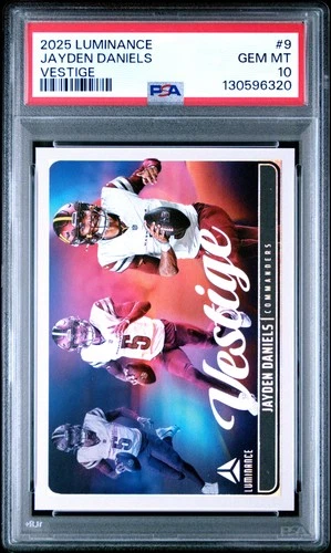 2025 PANINI LUMINANCE VESTIGE #9 JAYDEN DANIELS PSA 10