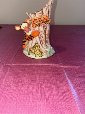 Tigger Bank Walt Disney vtg Winnie Pooh Figurine Hidden Treasure gift sculpture