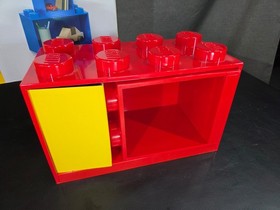 RARE LEGO Display! 2 Piece Brick Shelf Set 12X6  & 6X6 Red NEW IN BOX #4117