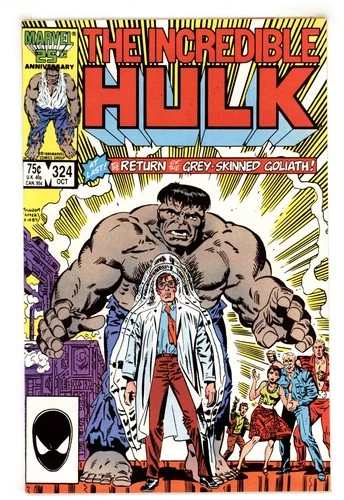 Incredible Hulk #324 VF+ 8.5 1986 Gray Hulk Returns Al Milgrom Cover