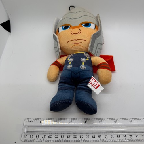 Marvel Thor Chibi Plush Toy Stuffed Character Hero Red Cape 7in Collector - Picture 8 of 9