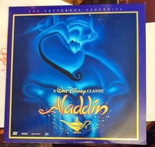 WALT DISNEY'S ALADDIN LASERDISC - 2 DISCS - LETTERBOX EDITION - PLAYS PERFECTLY