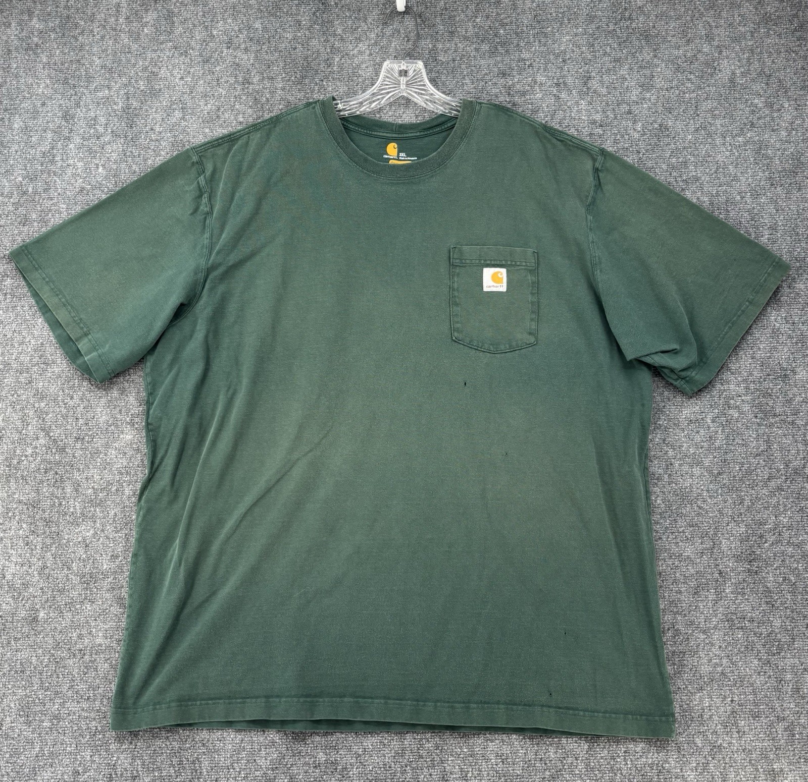 Carhartt Original Fit Men’s 3XL Short Sleeve Green Logo Workwear
