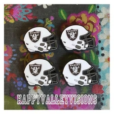 4 Pce LAS VEGAS Football Team Silicone Focal Beads DIY Jewelry Beadable Pens