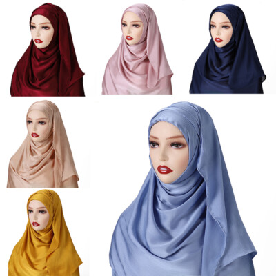Women Muslim Hijab Head Wrap Scarf Shawl Headscarf Islamic Stoles Scarves