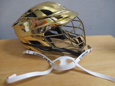 Gold Chrome Cascade S Medium Helmet Premier Lacrosse League PLL *Used*